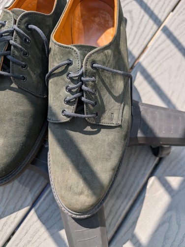 Alfred Sargent grün Wildleder Derby Schuhe elegant Herren UK 9 US 10 Gummisohlen gebraucht, in einwandfreiem Zustand - Bild 2 von 20
