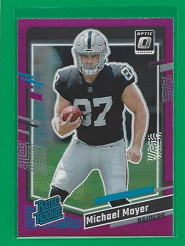 2023 Donruss - Michael Mayer #361 Optic Rated Rookie Preview Pink Prizm
