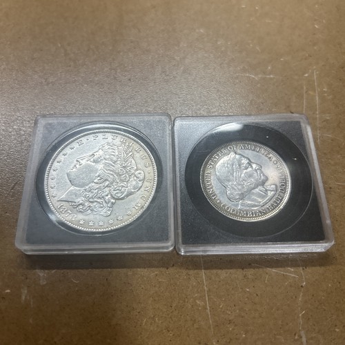 The First US Commemorative 1893 Columbian Half Dollar & 1878 Morgan Dollar - Picture 2 of 5