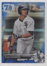 2017 Bowman Draft Chrome Blue Refractor 70th Anniversary Blake Rutherford 1og