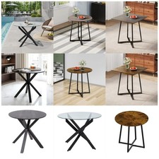 80cm Round/Square Glass Dining Table Kitchen Table Dinner Living Room Furniture