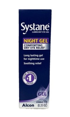 Systane Night Gel Comforting Dry Eye Relief Therapy 10g 0.35 oz Alcon 1/2027 NIB