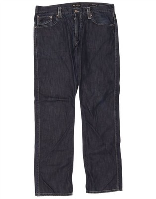 Marks & Spencer Herren Autograph Straight Jeans W36 L33 Navy Blau Baumwolle DS29