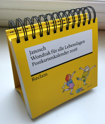 Reclam - Postkartenkalender 2026 Janosch - Wondrak für alle Lebenslagen
