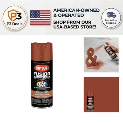 Durable Indoor/Outdoor 12 oz Terracotta Spray Paint - Quick Drying & Easy Use