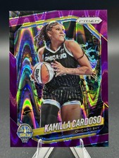 2025 Panini Prizm WNBA #89 Kamilla Cardoso Purple Seismic /175