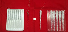 ICICLES Sterling 8 pc with Glitter or Kurt Adler 6pc Glitter  Sequins
