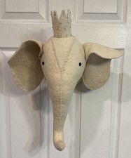 Fiona Walker Elephant Head With Sleepy Eyes And Gold Crown