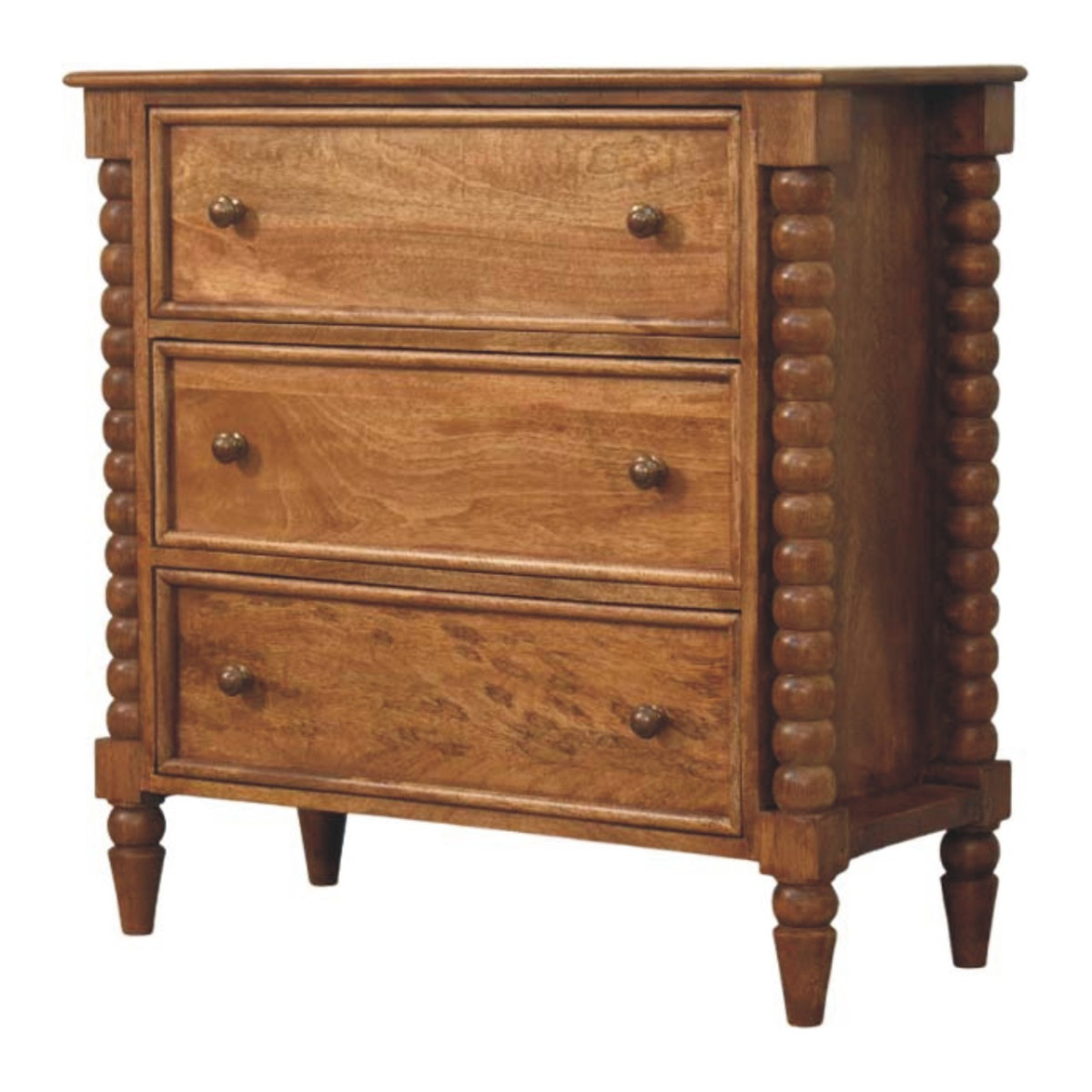 Artisan Furniture Solid Wood Spindle Chest Of Drawers - Brown - Image 2