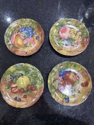 Rochard Limoges  5-1/4 inch Still Life Fruit Bread Plates Set of 4. France