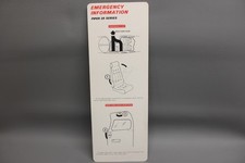 36733-002 Piper PA-28 Passenger Briefing Card 36733-002 Piper PA-28 Passenger Briefing Card