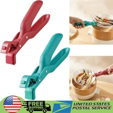 1/2x Non-slip Hot Bowl Gripper Anti Scald Bowl Tongs Household Plate Clamp Pan