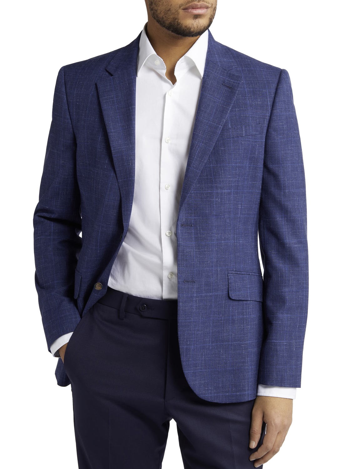 Ted Baker London Мужское приталенное спортивное пальто из смеси шерсти Titusj Slim Fit, размер 5, Синее, NWT $495