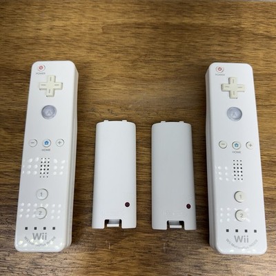 Nintendo OEM Motion Plus Wii Remote White Controller Official RVL-036 Lot of 2