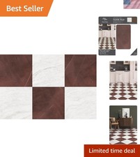 x Chris Loves Julia Bonneville Oxblood Peel and Stick Floor Tiles,
