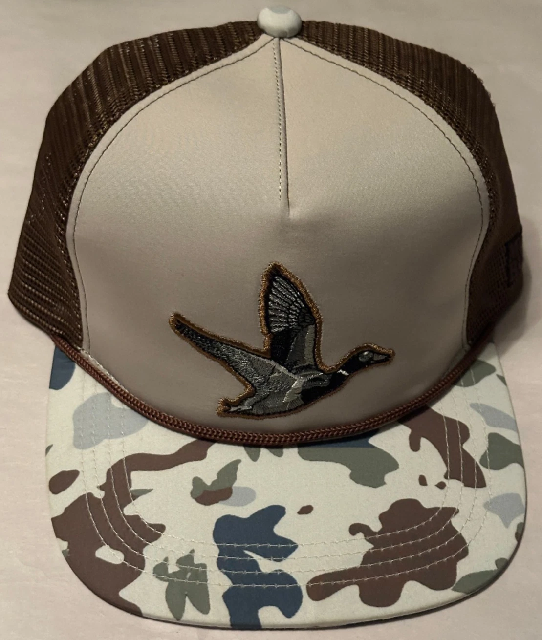 Mucker Bucket Duck Camo Hat Duck Patch with Rope Cap Duck Hunting Baseball Cap