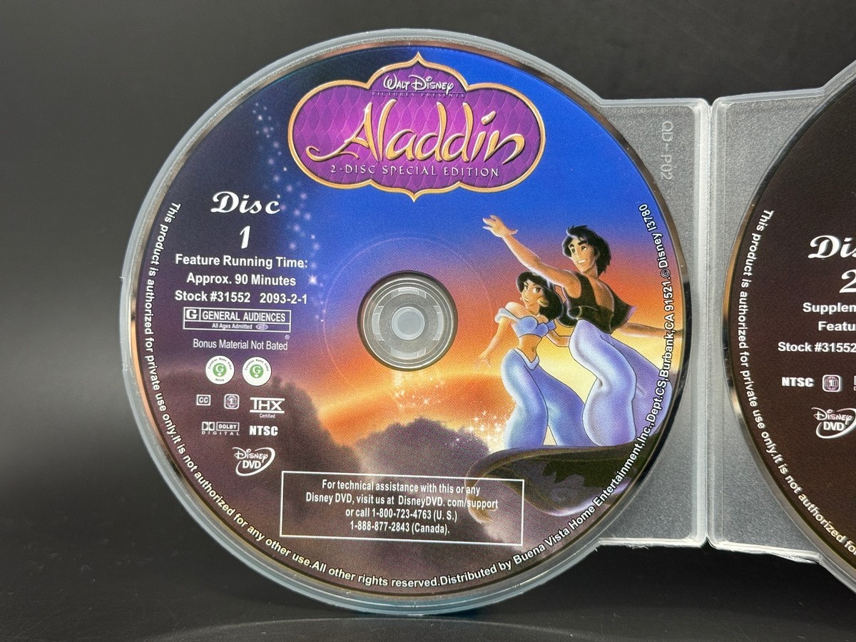 Aladdin -- 2 Disc Special Edition (DVD) *DISCS ONLY - TESTED* | eBay