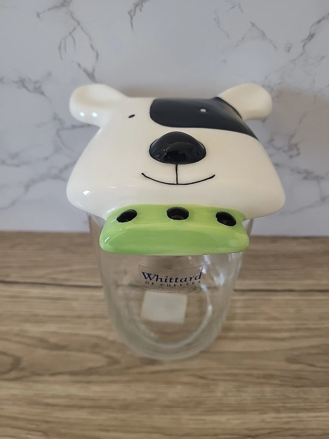 Whittard Of Chelsea Glass Dog Treat Storage Jar Container Pot With Lid Adorable