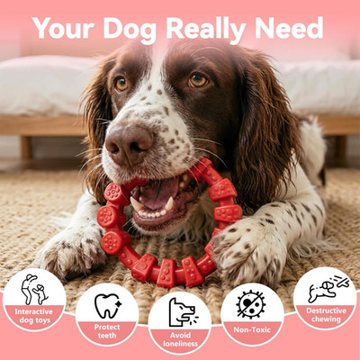 2 Pack Dog Toys for Aggressive Chewers, Indestructible Dog Toys for Large Breed,