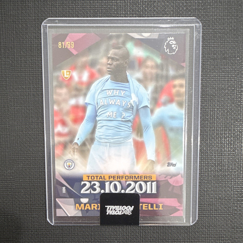 Topps Total Football Mario Balotelli Manchester City Total Performers #45 /99