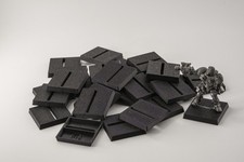 Socles carrés carré x25 25mm fente droite compatibles Warhammer AOS LVM