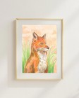 Original Fox Painting 5x7 Acrylic on Paper –  Signed Wildlife Mini Painting — photo 3