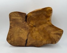 Vintage Hand Carved Live Edge Burl Wood Bowl Sculpture Maple 13  X 9  6lb Signed