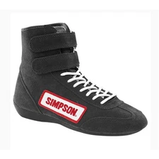 Simpson Racing Shoes 28120BK; Hightop Shoe Black, SFI 3.3/5, 12.0 Mens