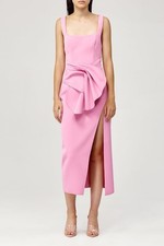 Acler Dress Habana Size AU 6 / US 2 Midi Pop Pink Bow Structured