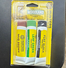 Hunters Specialties Woodland Camo Face Paint 3-Color Kit Brown Green Black