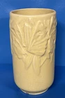 VTG Unmarked Nelson McCoy?? Pottery Yellow Butterfly 8” Cylinder Vase 1940's?