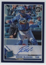 2019 Reese McGuire Optic Rated Rookie Blue Prizm Auto RC 5/35 #RRS-RM (H3153)