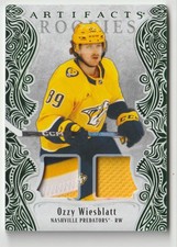 2025-26 ARTIFACTS ROOKIES EMERALD MATERIAL PATCH 3 COLORS OZZY WIESBLATT 57/99