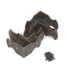 0.94x0.51inch Small Decorative Vintage Box Desk Edge Cover Corner Pack of 20