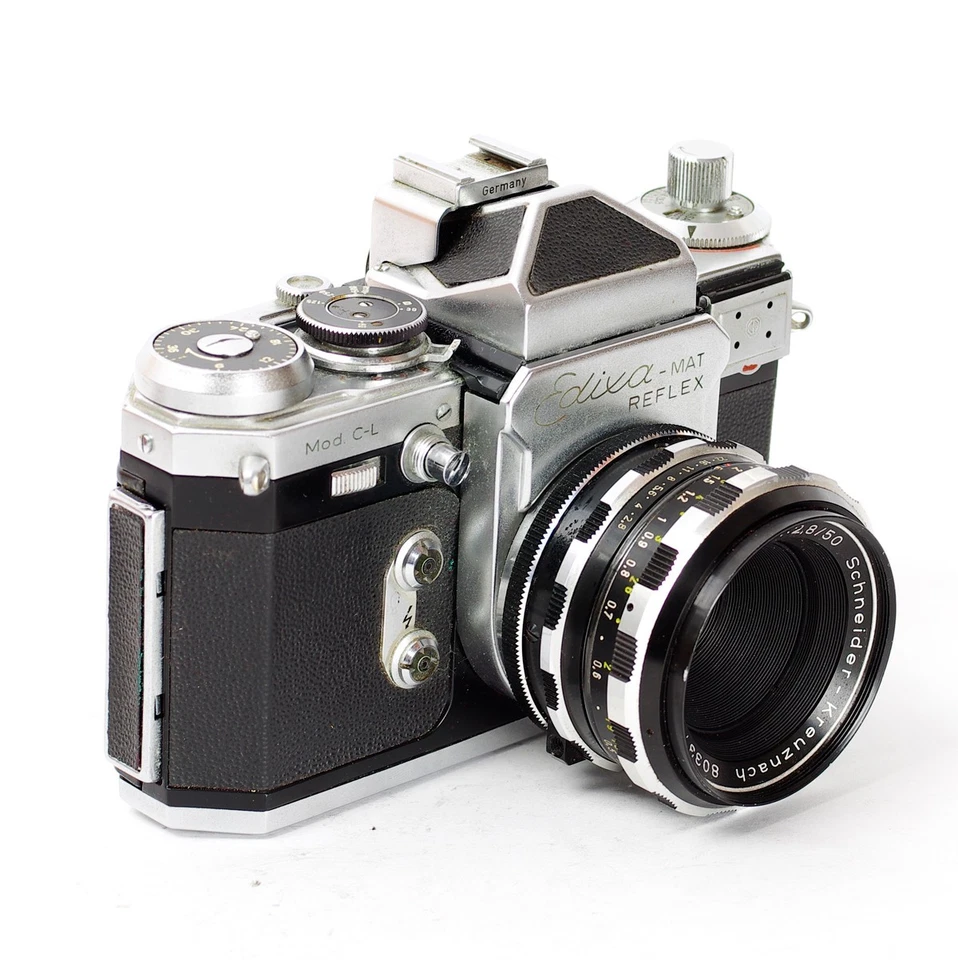 Edixa Matte Reflex Mod. C-L + Schneider Kreuznach Edixa Xenar 2,8/50mm M42 Gehäuse - Bild 3 von 4