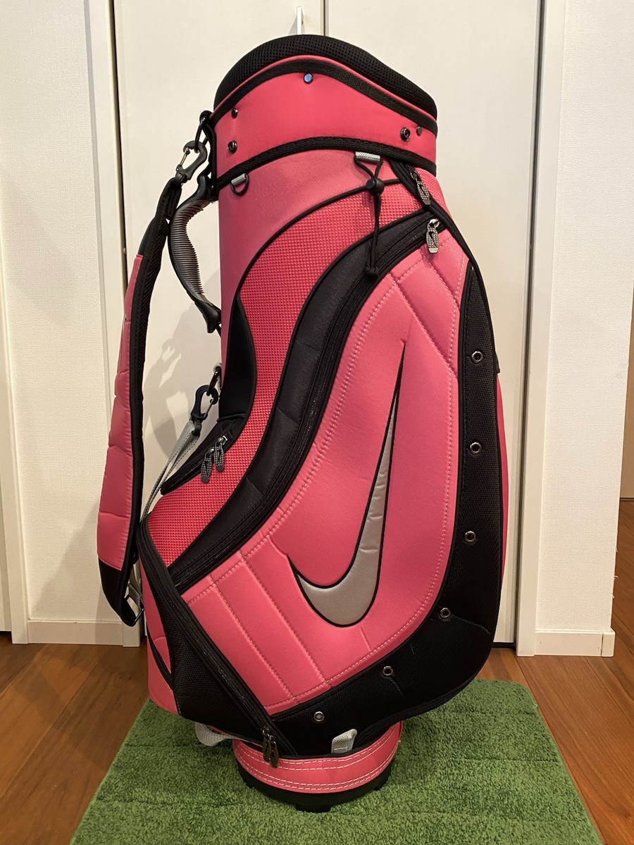 値下げ　NIKE　キャディバッグ　レディース　オマケ付き Nike Women's Pink Lightweight golf bag carry cart caddy bag