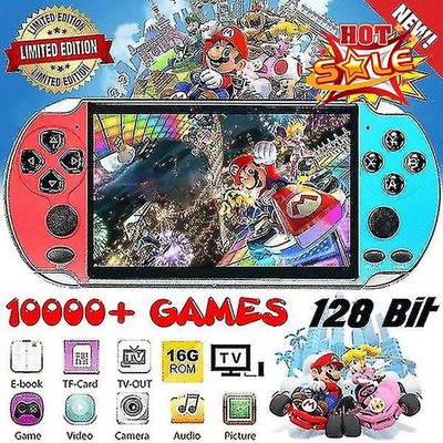 X7 8GB Spielkonsole Handheld 1000 Spiele Video Game Consoles 4.3'' MP4 MP5 Retro
