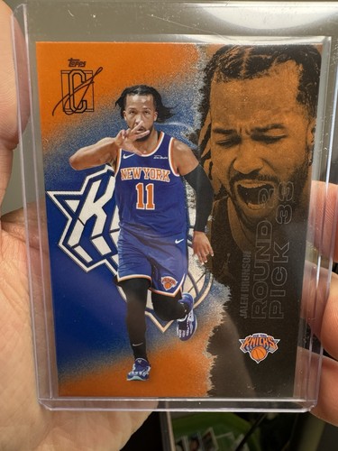 2025-26 Topps Signature Class Jalen Brunson #58 Blue Orange Color Match Knicks
