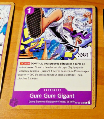 ONE PIECE CARD GAME FRENCH CARD ST26 GUM GUM GIANT OP09-078 FR MINT