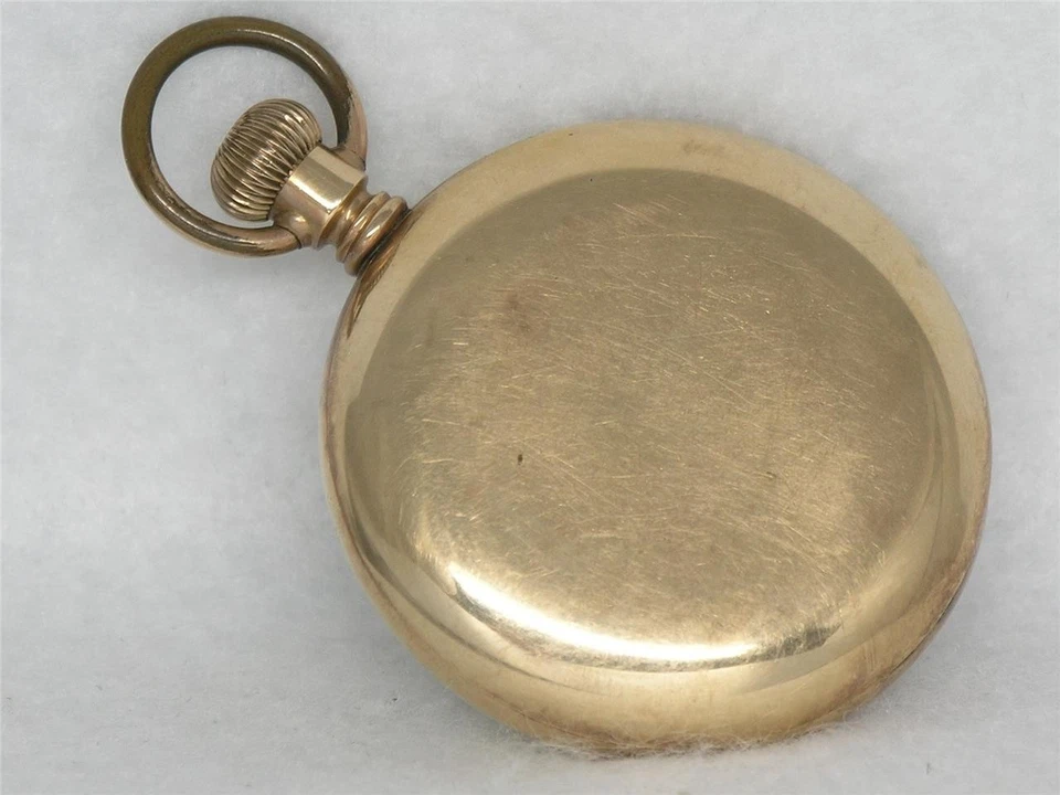 VERY RARE 16S HAMILTON 976 FIRST RUN POCKETWATCH, 16 JEWEL, 14K GF CASE, RUNNING - Image 4 of 4