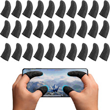 40 Pieces Finger Sleeve for Thumb Sleeves Mobile Finger Protector Black 