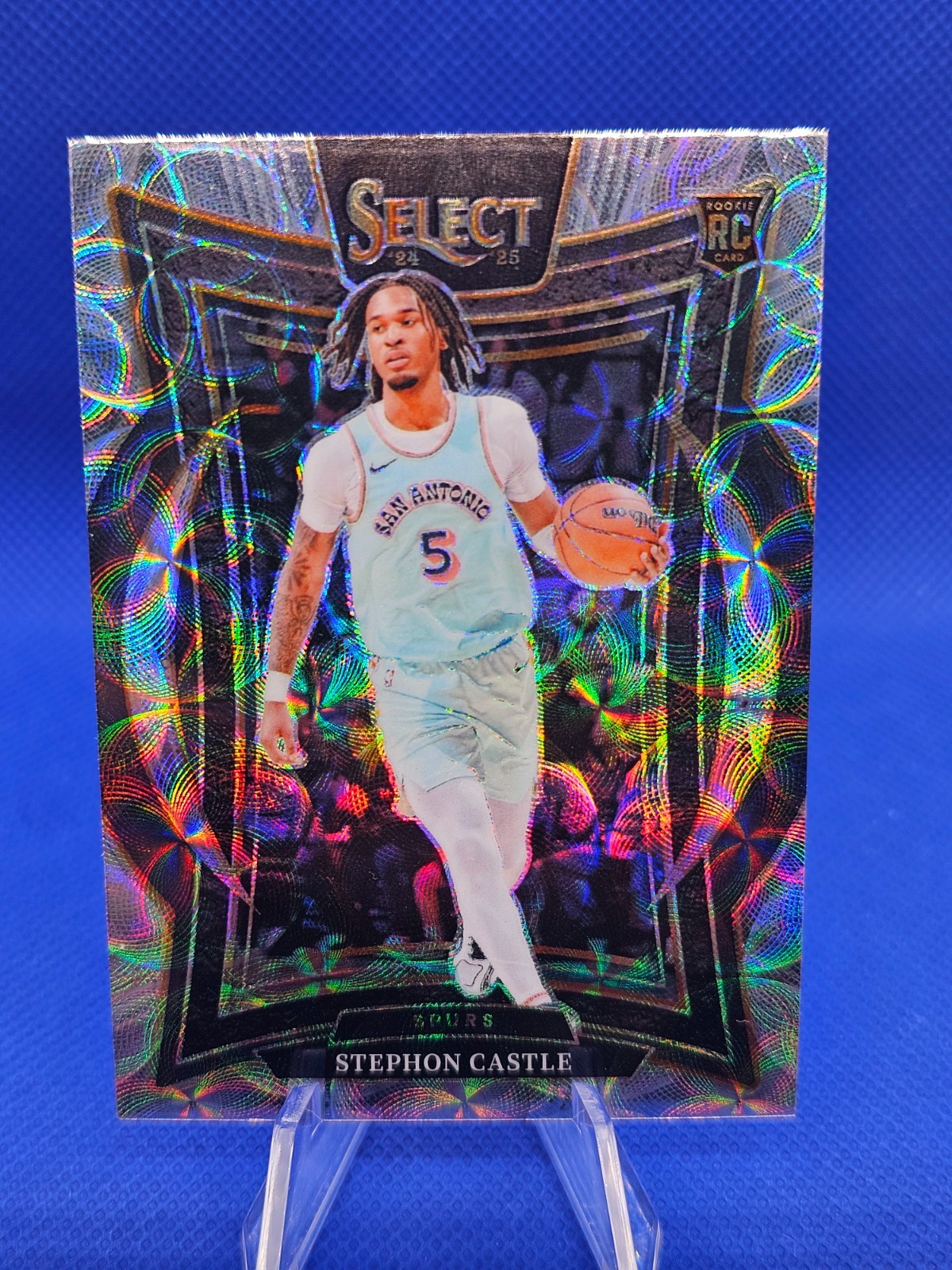 2024-25 Panini Select - Concourse Stephon Castle Silver Scope Prizm #72 (RC)