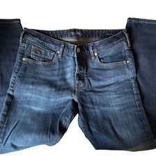 SCOTCH SODA Amsterdams RALSTON Slim Fit Button Fly Dark Wash Jeans 34x32 EUC