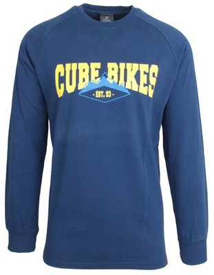 Cube After Race Herren Langarm Shirt Sweatshirt Blau Größe XL 100% Baumwolle