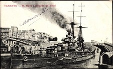 Ak Taranto Tarent Puglia, Regia Nave Leonardo...