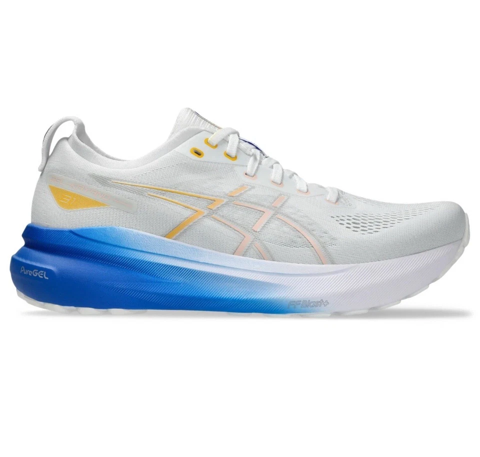 Zapatillas de correr Gel-Kayano 31 para hombre ASICS, blancas/brisa talla 10 Foto 2 de 4