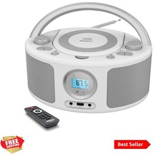 Portable CD Player Boombox with Bluetooth, FM Radio, Remote Control, USB Port...