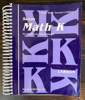 Saxon Math K Kindergarten Home Study Teacher's Edition