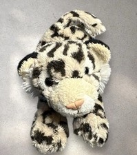 K  M International Snow Leopard Plush Baby Cub 8" Beanbag Stuffed Animal