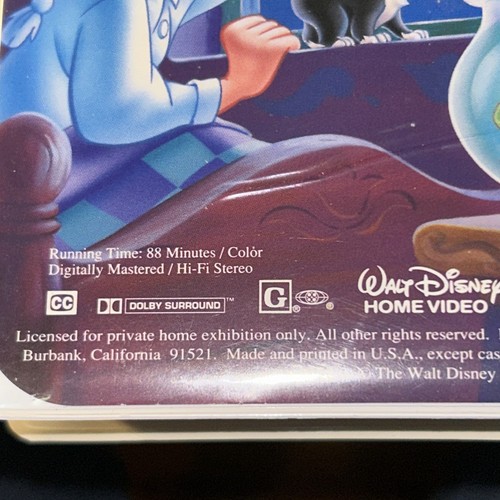 Pinocchio VHS, 1993, “Walt Disney’s Masterpiece.” Tested. Works. Excellent Cond - Imagen 14 de 24